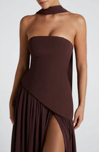 Halston | Structured Bustier Corset Maxi Dress
