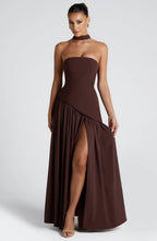 Halston | Structured Bustier Corset Maxi Dress
