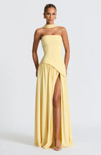 Halston | Structured Bustier Corset Maxi Dress