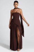 Halston | Structured Bustier Corset Maxi Dress