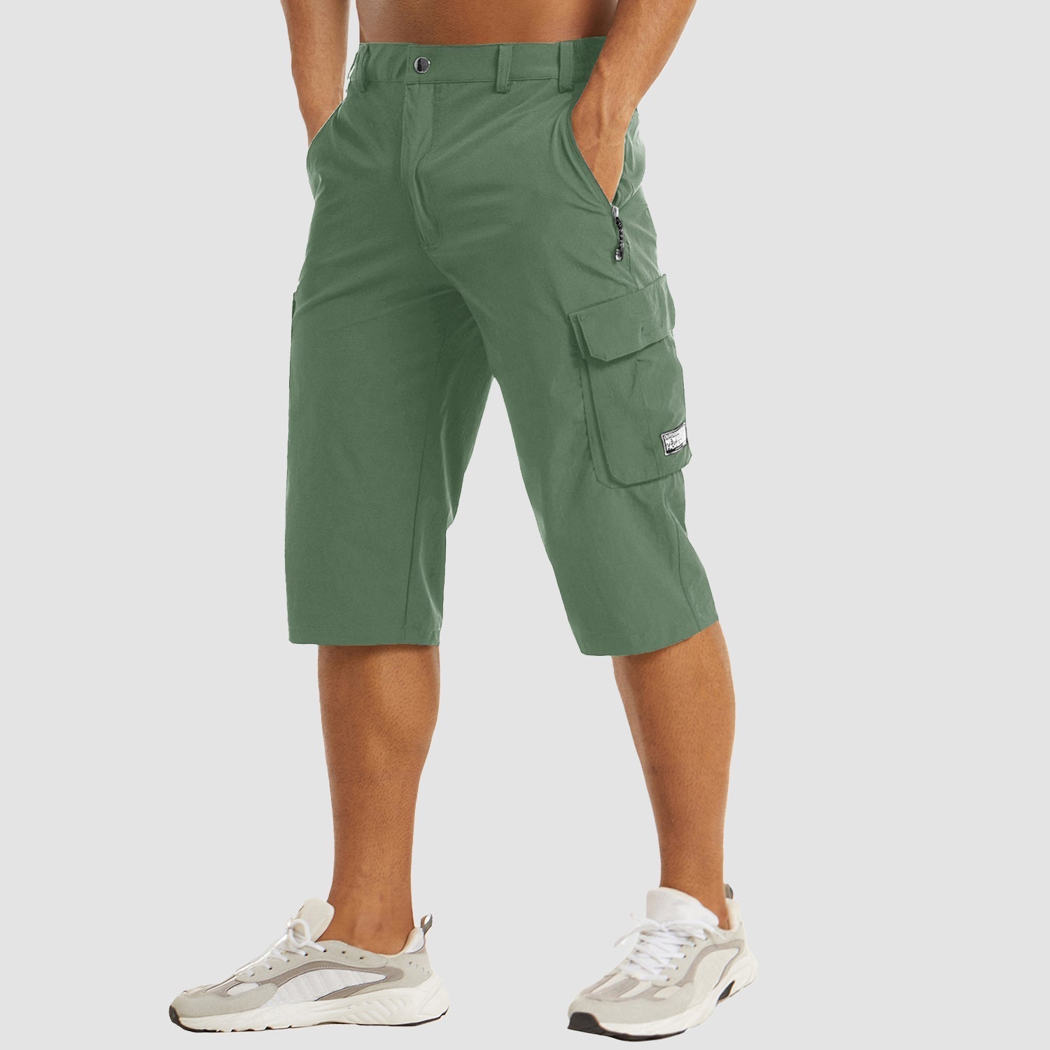 Harlan | Relaxed Fit Cargo Pocket Knee-Length Shorts