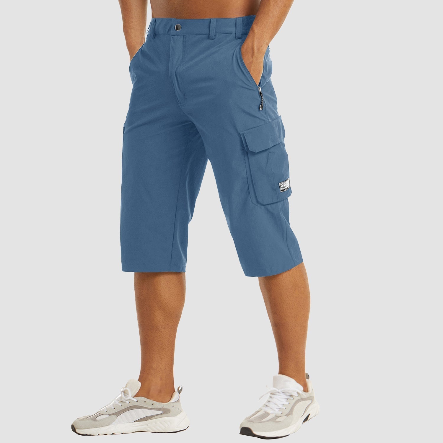 Harlan | Relaxed Fit Cargo Pocket Knee-Length Shorts
