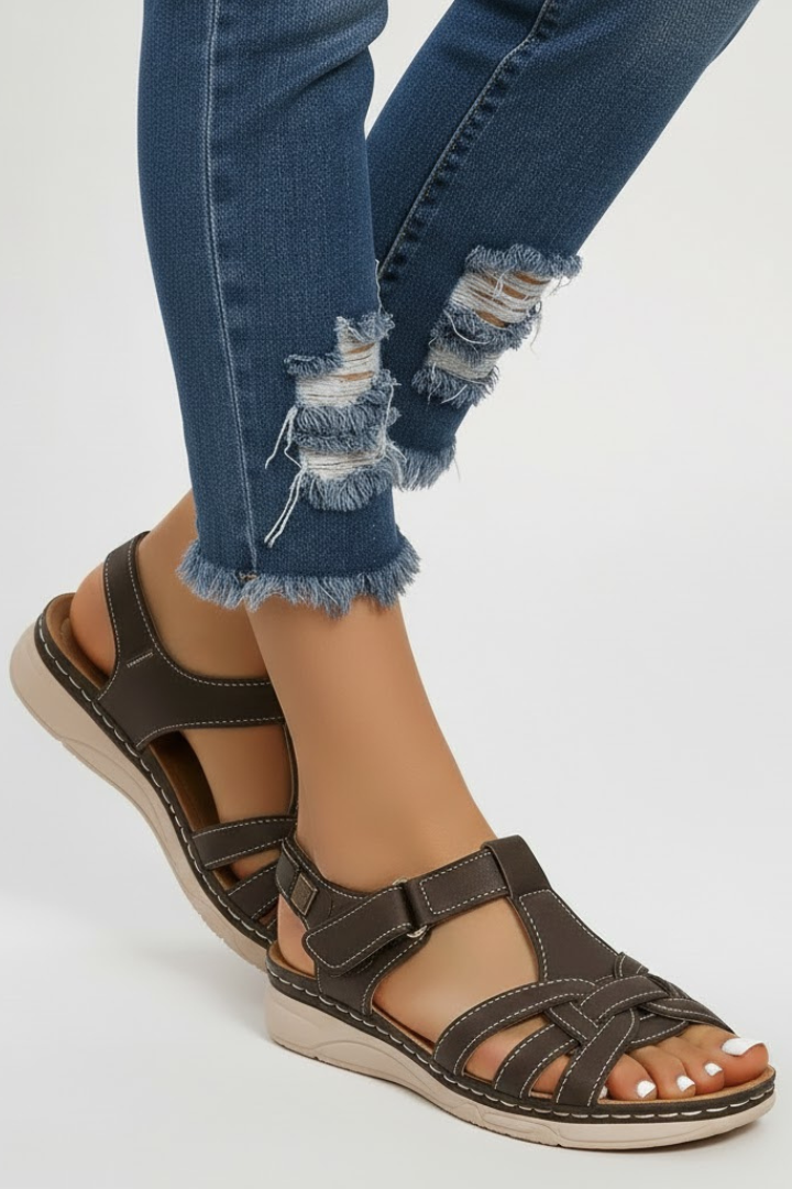 Harlow | Retro Strap Buckle Sandals