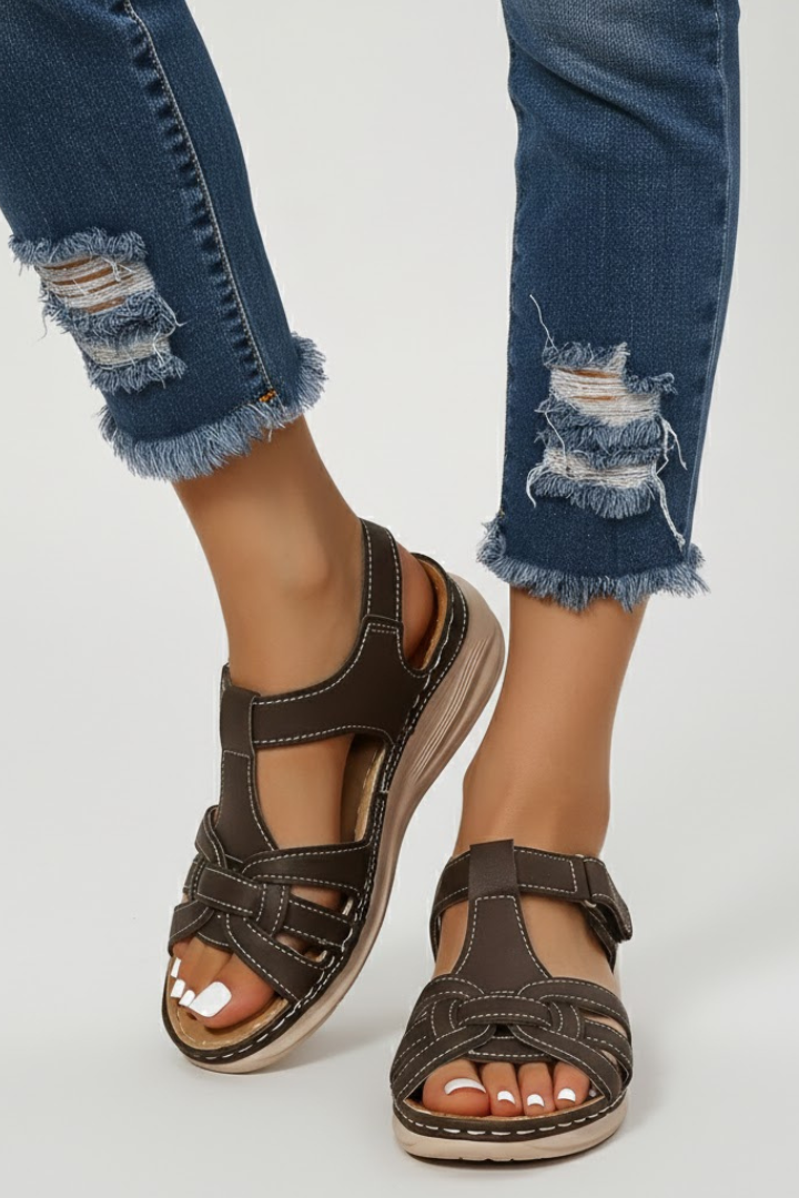 Harlow | Retro Strap Buckle Sandals