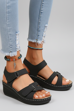 Harriet | Wedge Heel Loop Strap Sandals