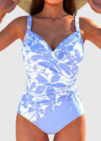 Holly | Wrap-Front Striped One-Piece Swimsuit