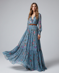 Hope | Bohemian Fit Floral Print Long Sleeve Maxi Dress