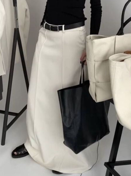 Ingrid | H-Line Solid Color Skirt