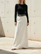 Ingrid | H-Line Solid Color Skirt