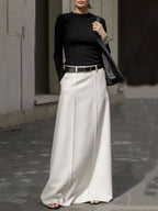 Ingrid | H-Line Solid Color Skirt