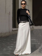 Ingrid | H-Line Solid Color Skirt