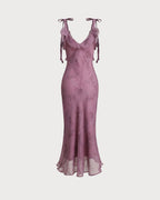 Isla | A-Line Floral Ruffle Tie Strap Sundress