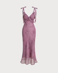 Isla | A-Line Floral Ruffle Tie Strap Sundress