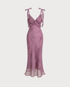 Isla | A-Line Floral Ruffle Tie Strap Sundress