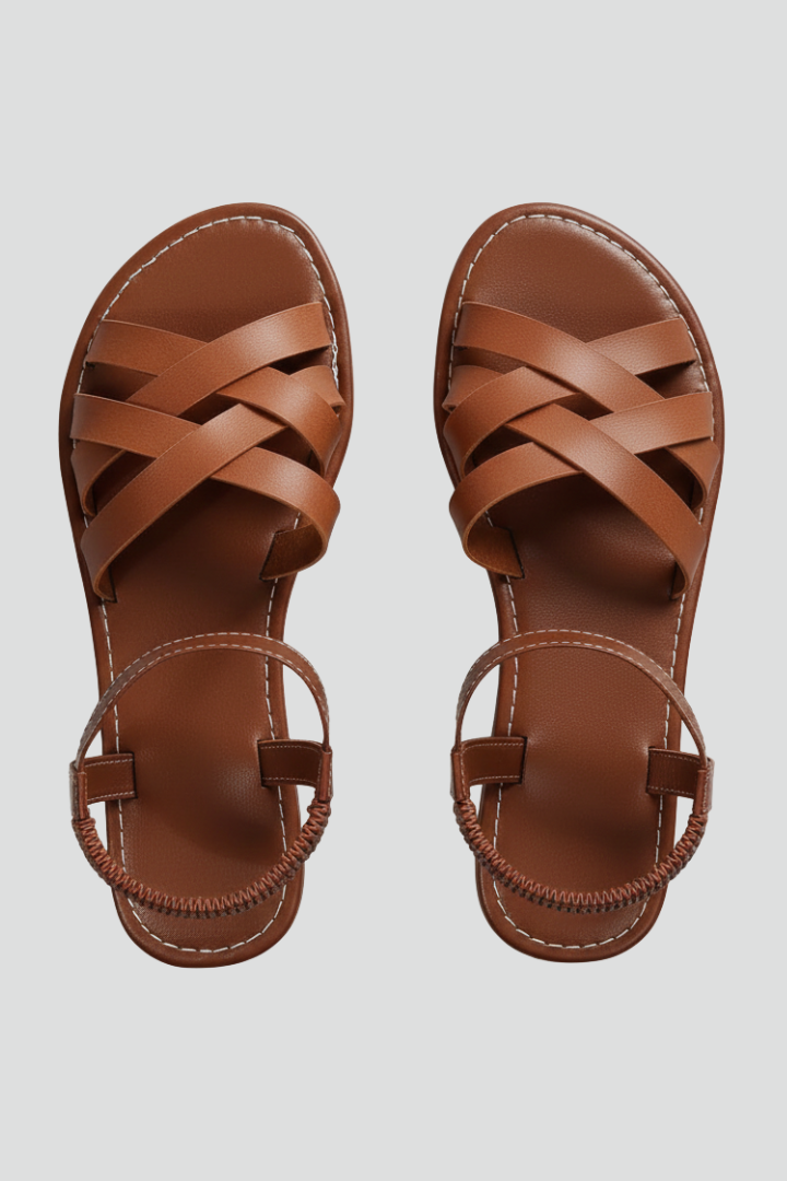 Jacinta | Crisscross Strap Ankle Sandals