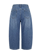 Jade | Loose Fit Wide Leg Flower Print Jean Pants