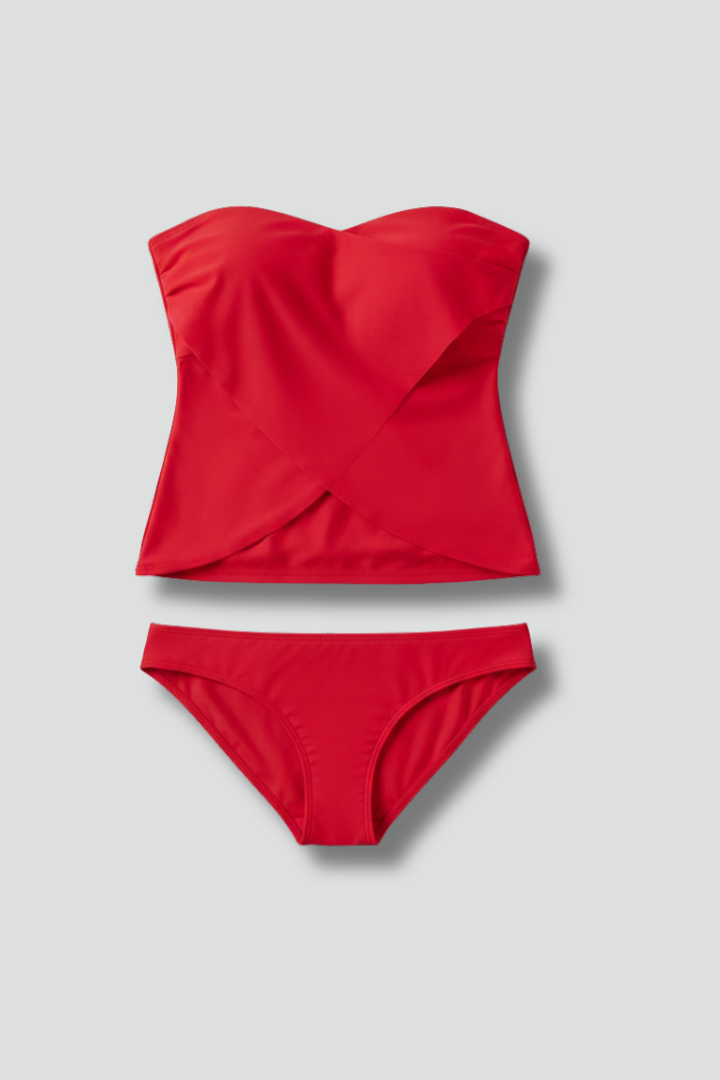 Jade | Strapless Tankini Set
