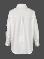Jemma | Loose Fit Long Sleeve Stand Collar Blouse