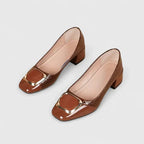 Jessamine | Crocodile-Embossed Block Heel Loafers