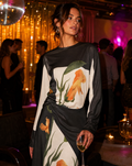 Jessamine | Draped Twist Fit Floral Mini Dress