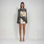 Jessamine | Draped Twist Fit Floral Mini Dress