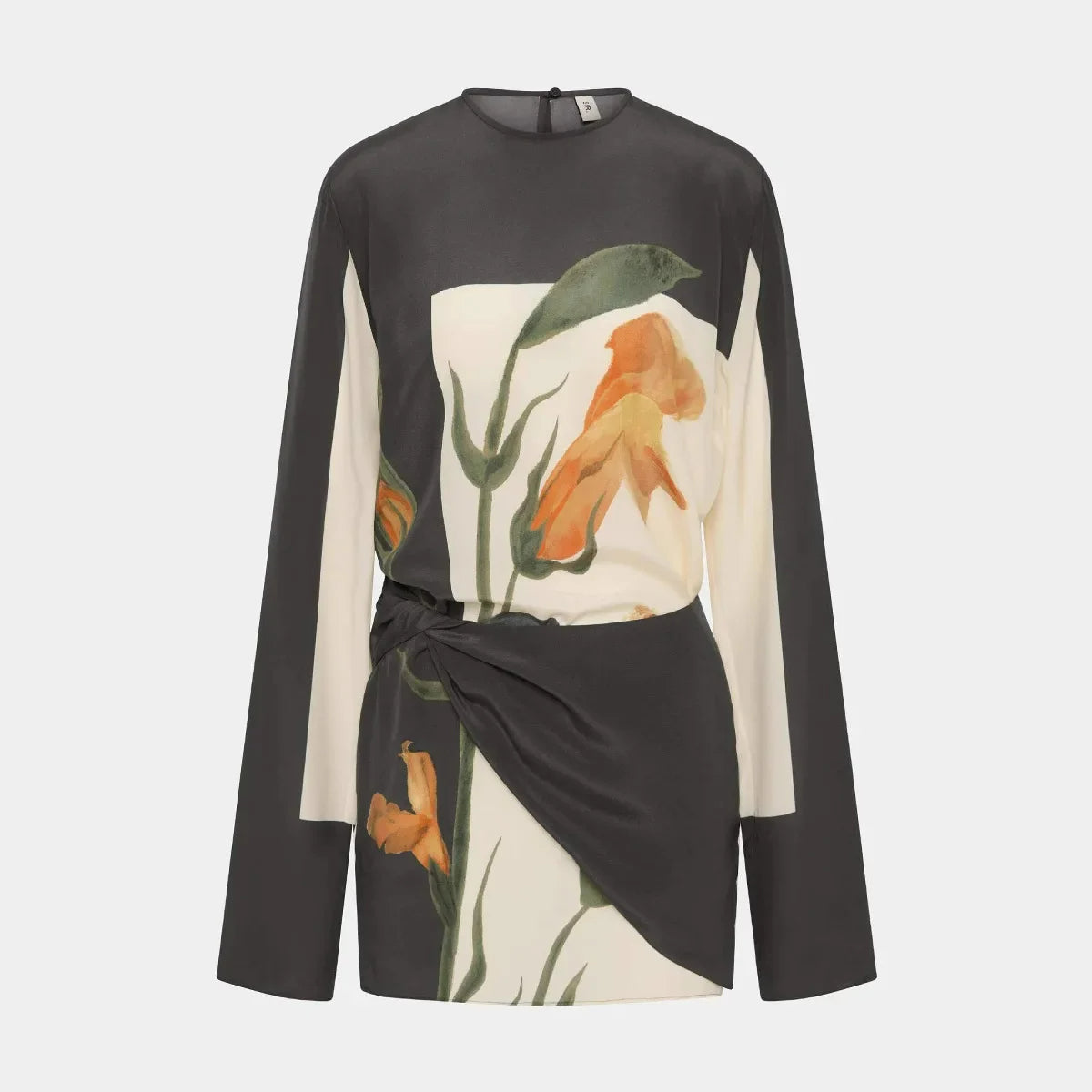 Jessamine | Draped Twist Fit Floral Mini Dress