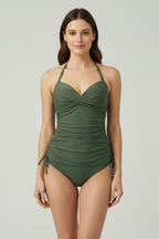 Jovana | V-Neck Ruched Side Tankini Top