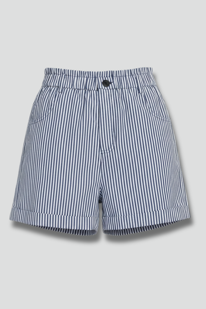 Judith | High Waist Tailored Striped Shorts