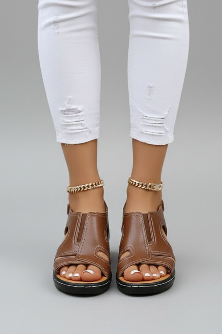 Justine | Platform Open Toe Cutout Sandals