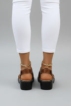 Justine | Platform Open Toe Cutout Sandals