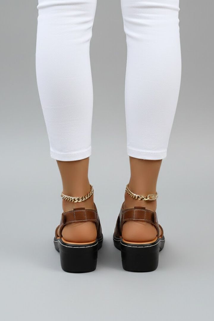 Justine | Platform Open Toe Cutout Sandals