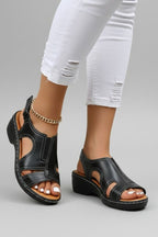 Justine | Platform Open Toe Cutout Sandals