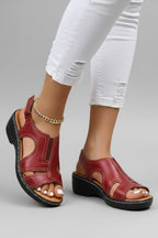 Justine | Platform Open Toe Cutout Sandals