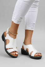 Justine | Platform Open Toe Cutout Sandals