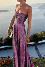Kendall | Strapless Pleated Maxi Dress
