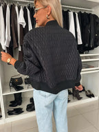Kennedy | Quilted Zip-Up Bomber Jacket