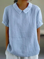 Kensington | Relaxed Fit Peter Pan Collar Blouse