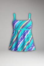 Kira | Printed Relaxed Fit Tankini Set with Shorts