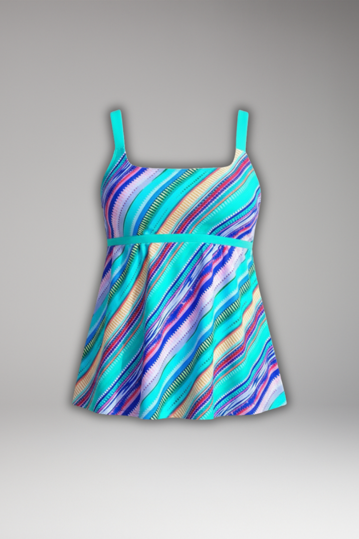 Kira | Printed Relaxed Fit Tankini Set with Shorts