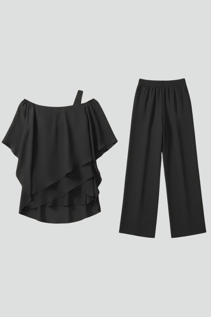 Klara | Off-Shoulder Flowing Wide-Leg Jumpsuit