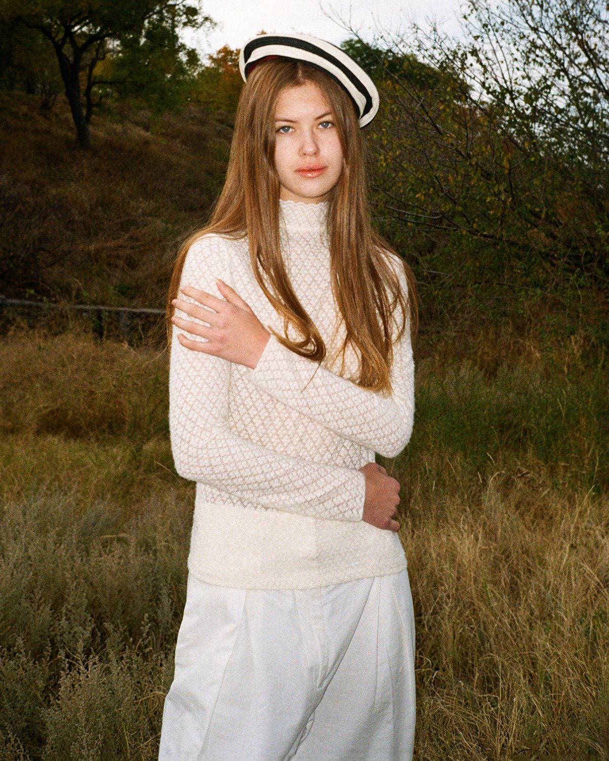 Daphne | Sheer Fit Lace Detail Knit Top