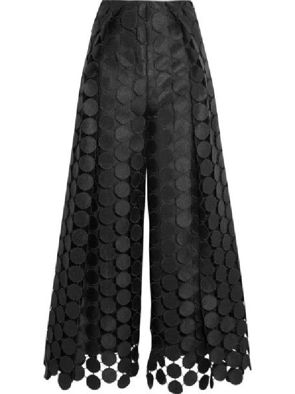 Lara | High Waist Wide Leg Polka Dot Pants