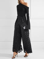 Lara | High Waist Wide Leg Polka Dot Pants