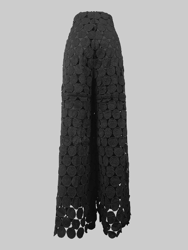 Lara | High Waist Wide Leg Polka Dot Pants