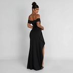 Leia | Off-Shoulder Split Maxi Dress