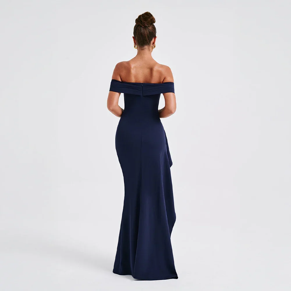 Leia | Off-Shoulder Split Maxi Dress