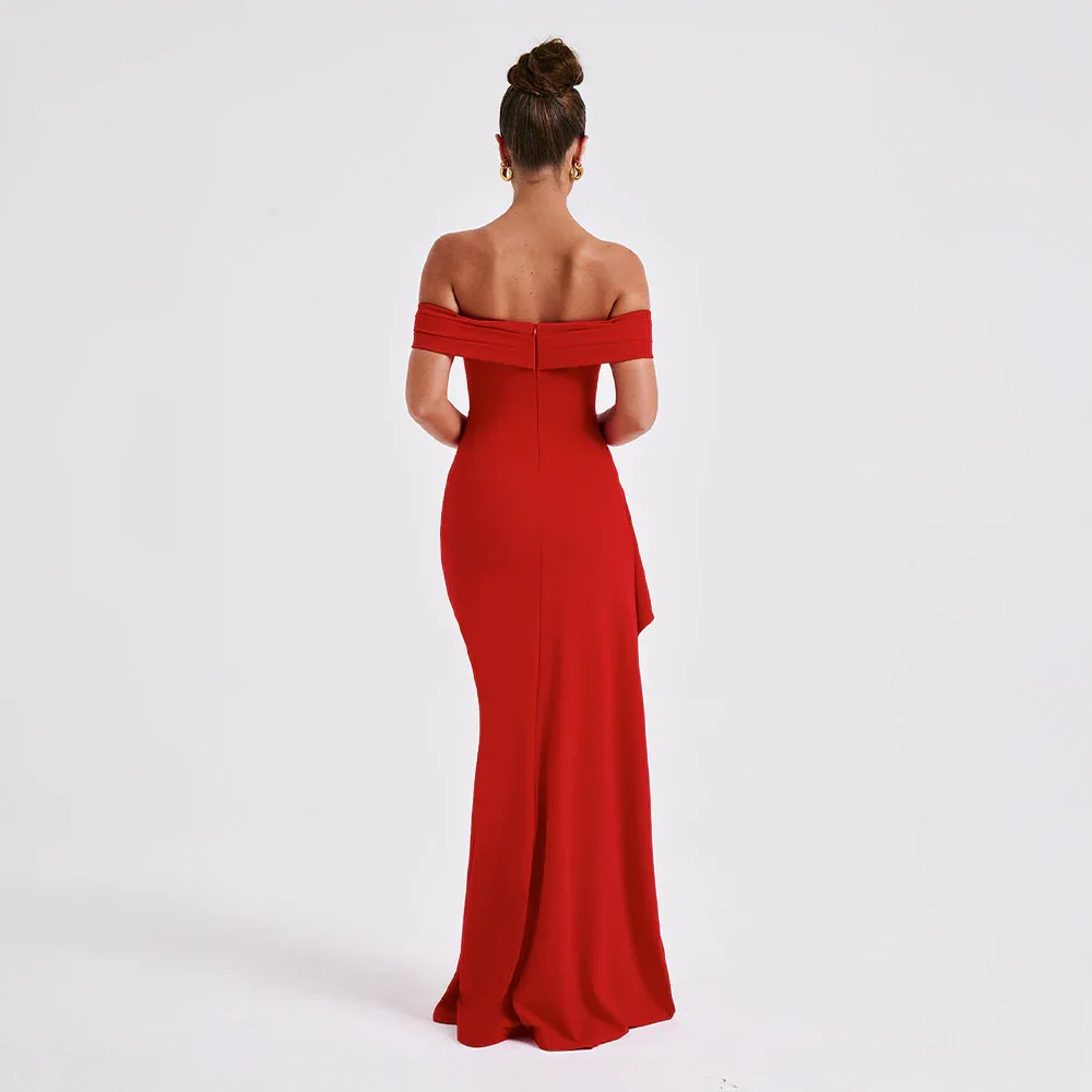 Leia | Off-Shoulder Split Maxi Dress