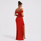 Leia | Off-Shoulder Split Maxi Dress