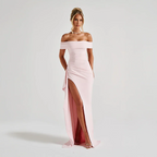 Leia | Off-Shoulder Split Maxi Dress