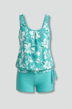 Lena | Relaxed Fit Printed Tankini Set with Shorts